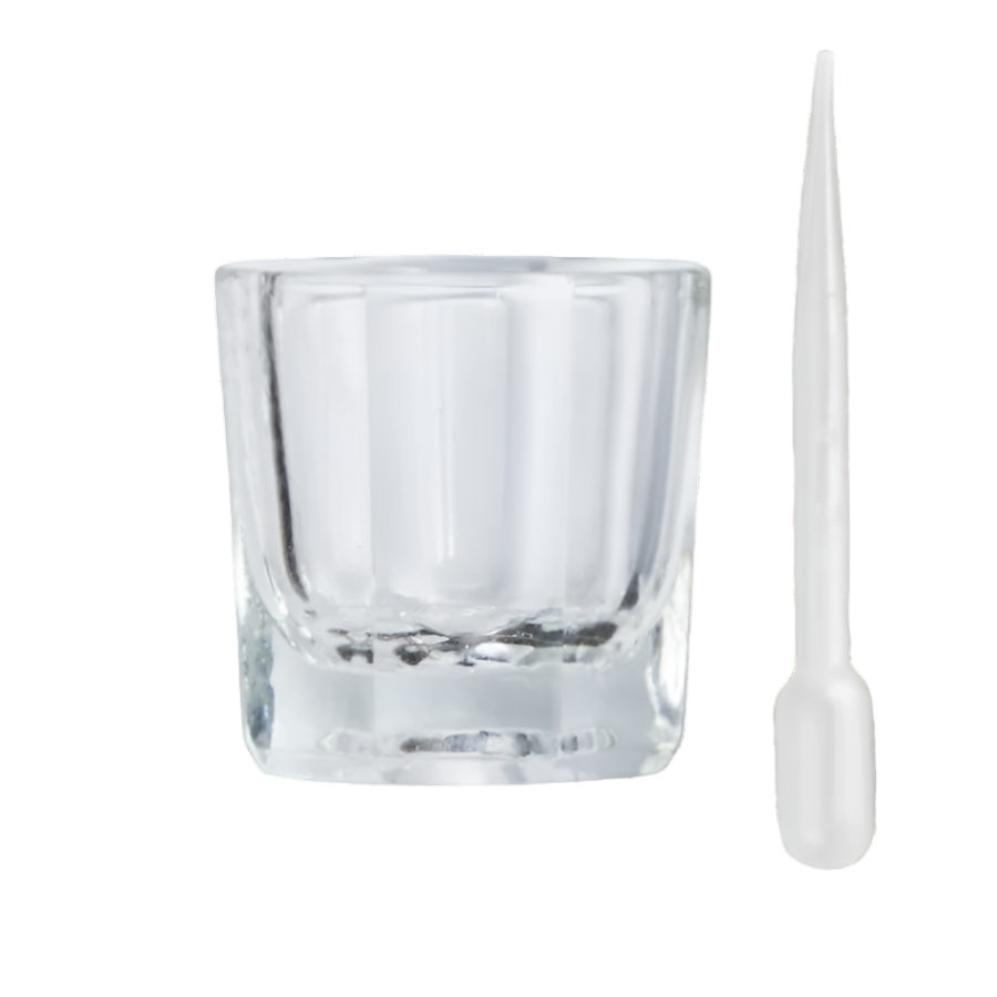 Glas Dappenschale & Pipette