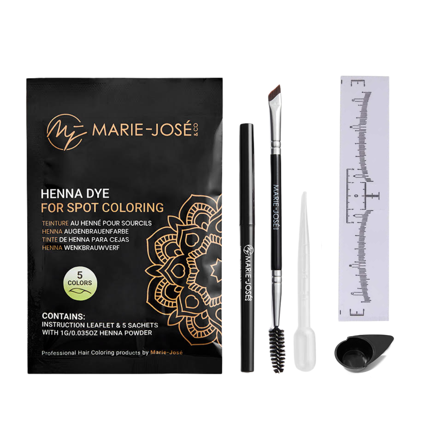 Henna Eyebrow Kit - Mini Starter Set for Professionals – Marie-José Henna Eyebrow Kit - Mini Starter Set for Professionals – Marie-José