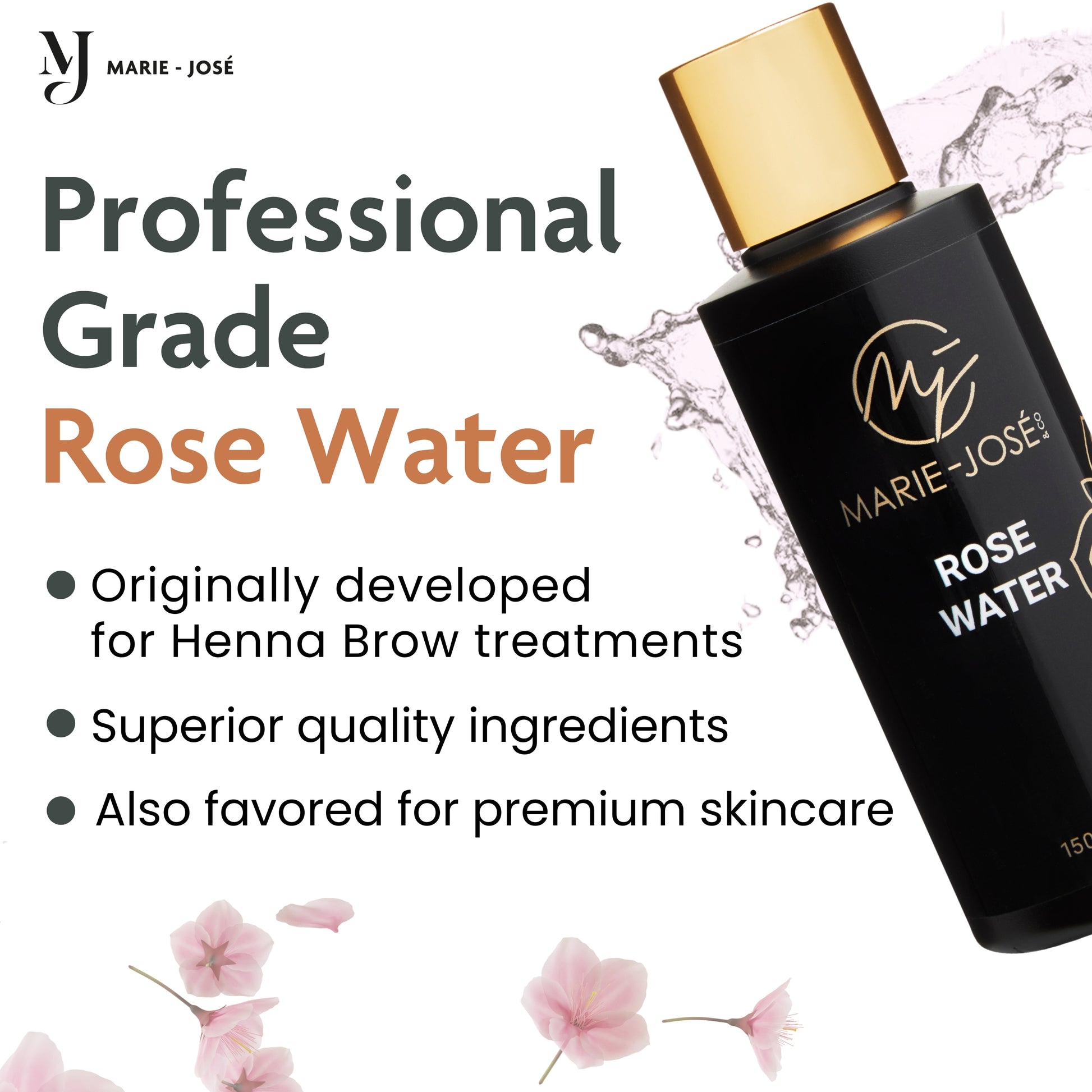 Rose Water for Henna Eyebrow Tint - Marie-José