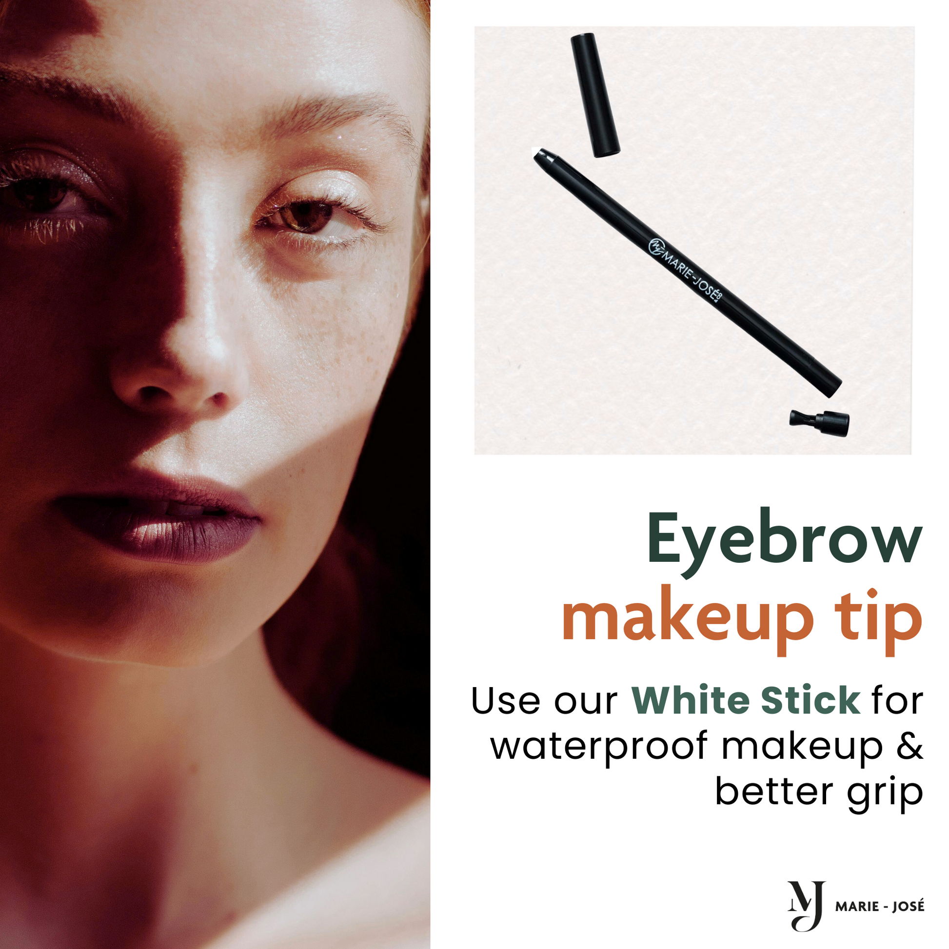 Wax pencil that preps and primes brows for a seamless application of eyebrow powder