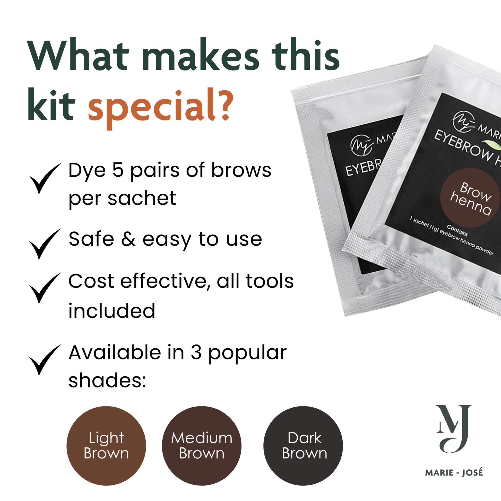 Henna Eyebrow Tint Kit - Marie-José