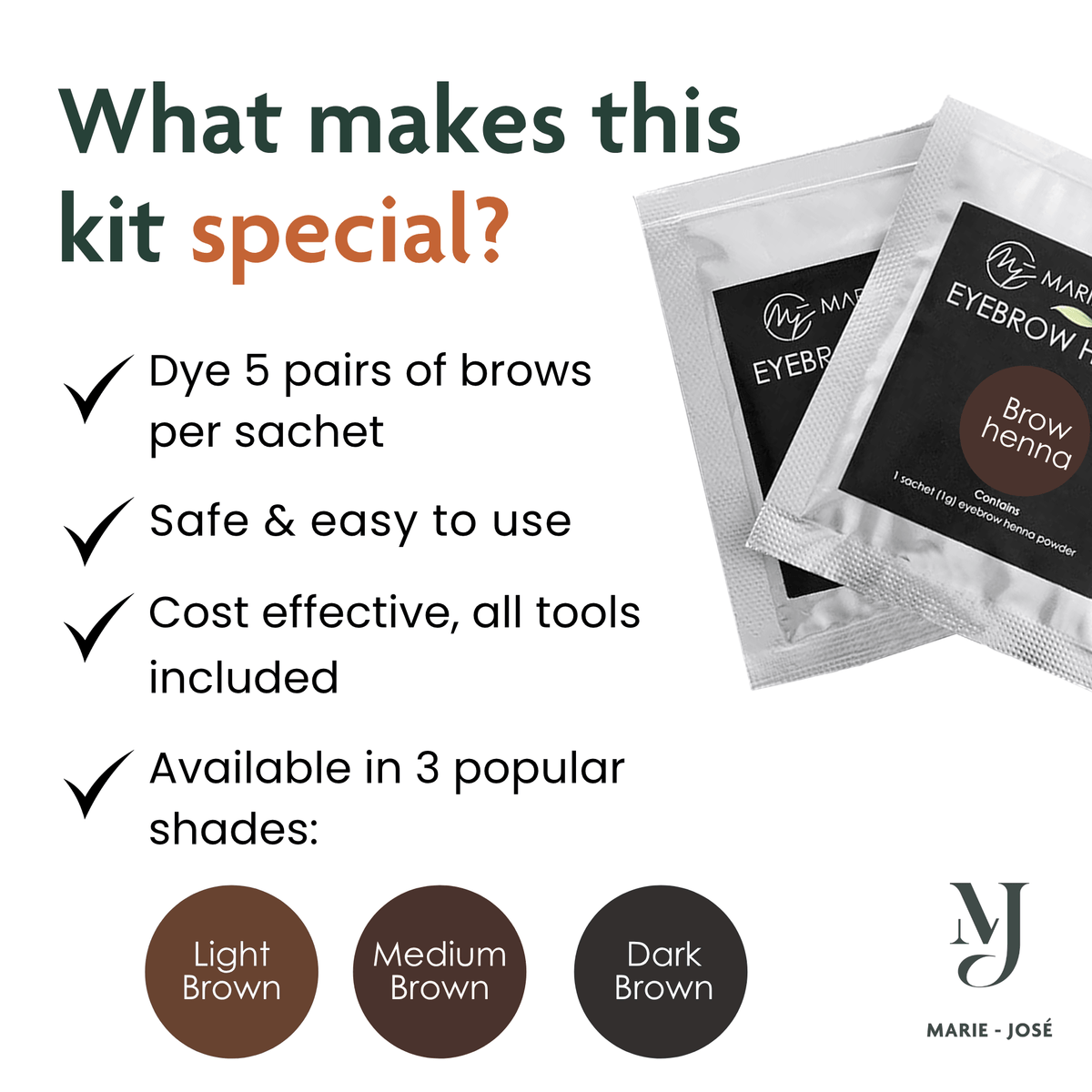 Henna Eyebrow Tint Kit - Marie-José