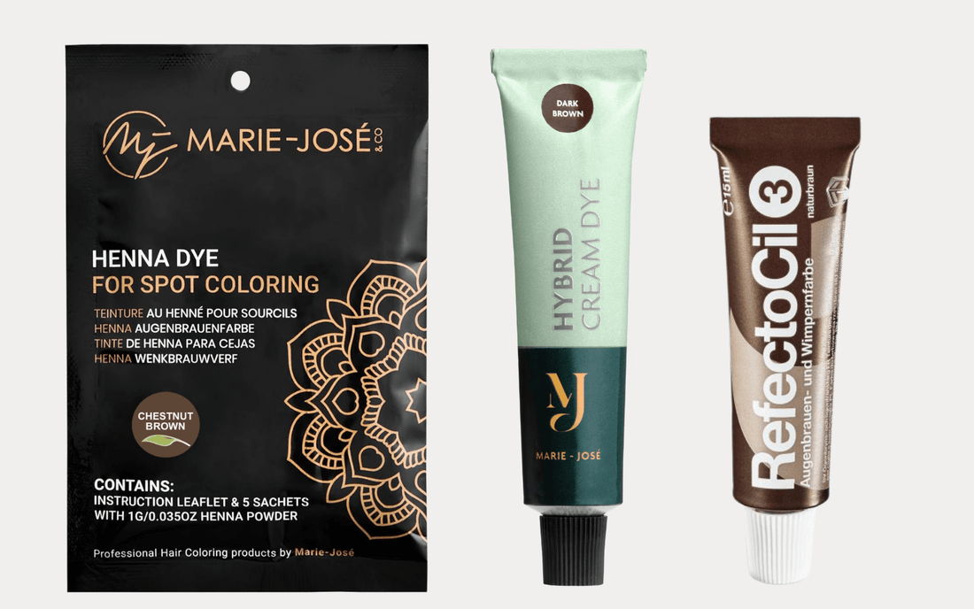 Traditional brow tint, henna and hybrid brow tint compared – Marie-José