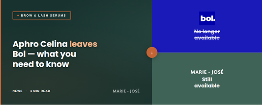 Aphro Celina eyelash serum disappears from Bol