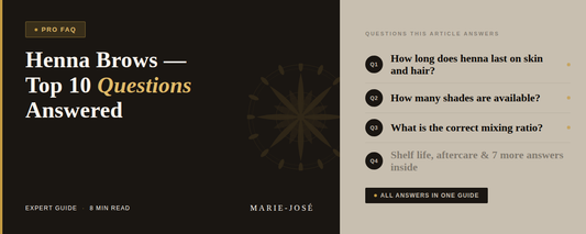 Marie-José Henna Brows – The Most Most Asked Questions