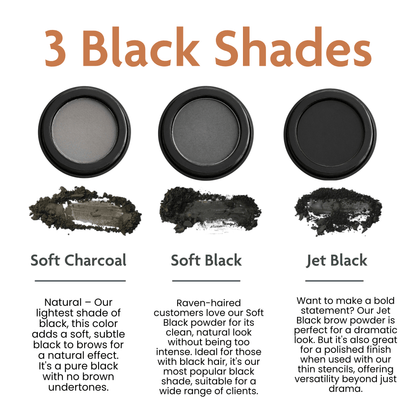 Black eyebrow powder shades – Marie-José