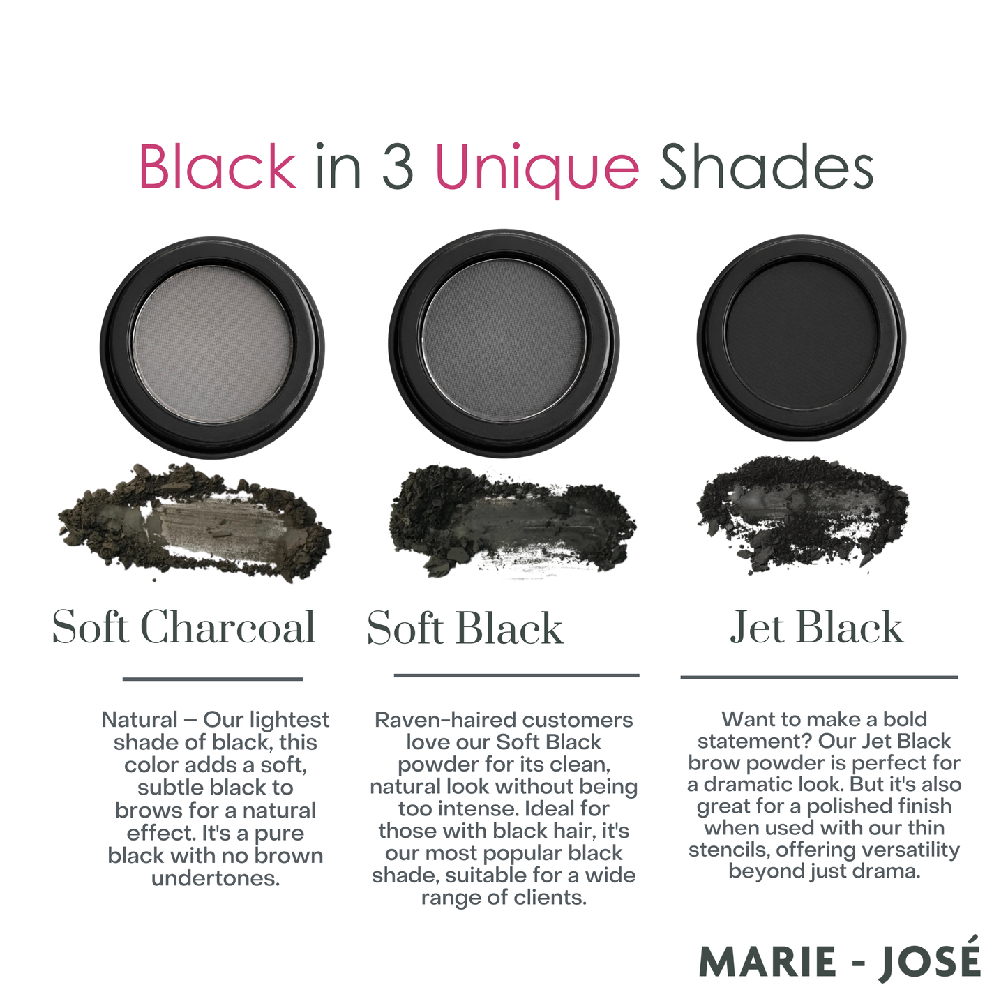 Eyebrow Powder - Black (3 Shades)