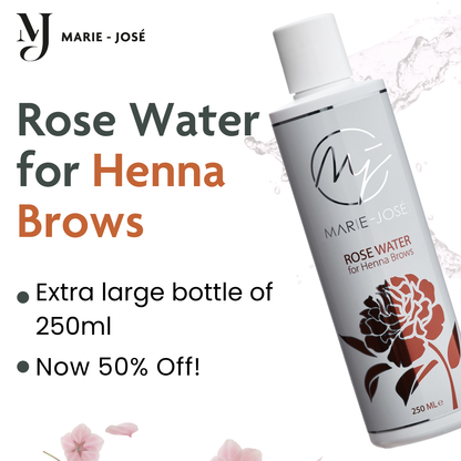 Rose Water for Henna Eyebrow Tint - 250ml - 50% BLACK FRIDAY DISCOUNT!