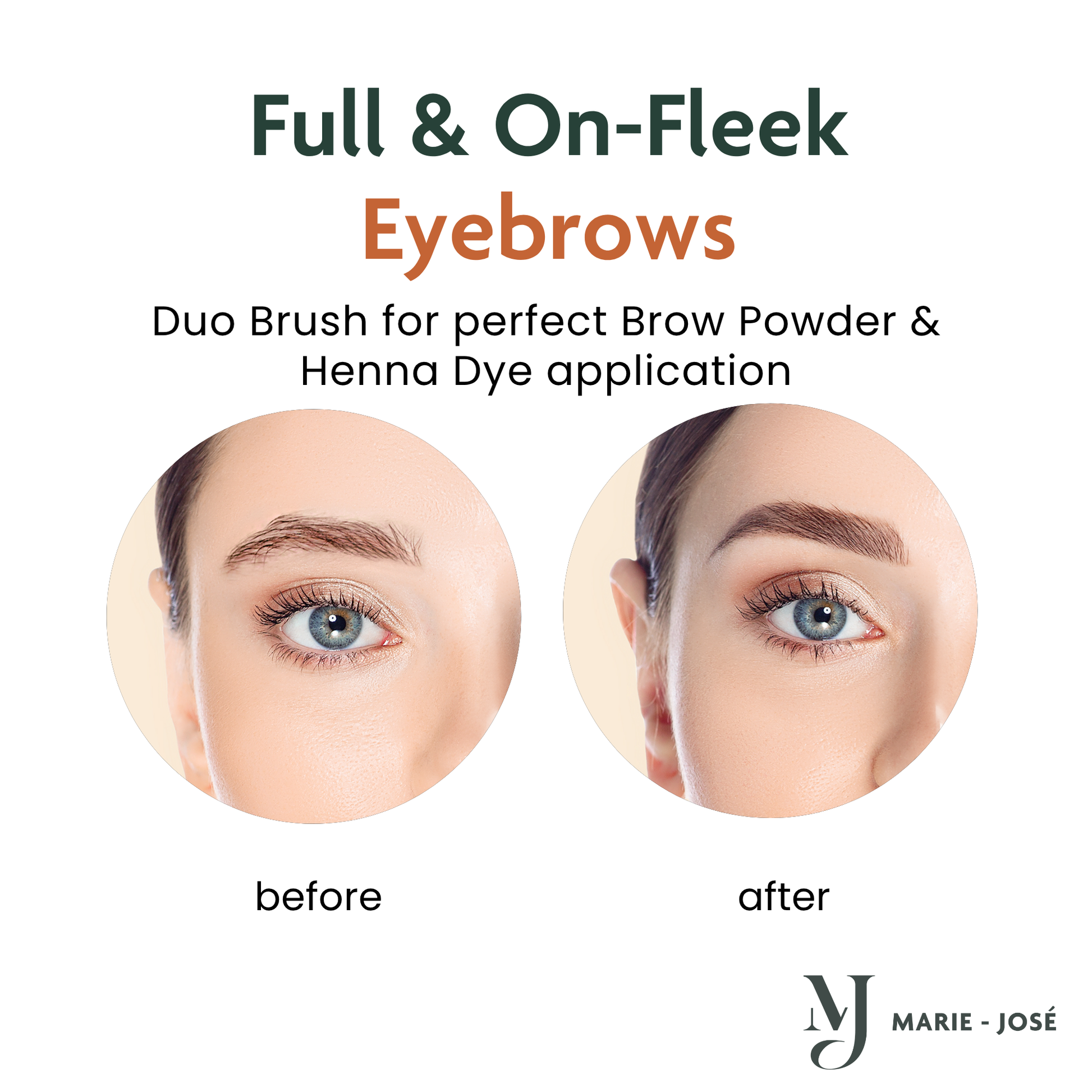 Duo Brow Brush for perfect Eyebrow Powder and Henna Tint application
