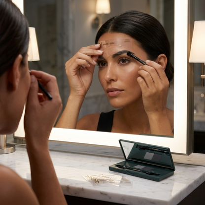 Duo Brow Powder Kit – Waterproof Stencil Set - 3 Color Combinations