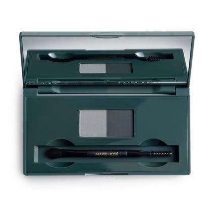 Duo Brow Powder Kit – Waterproof Stencil Set - 3 Color Combinations
